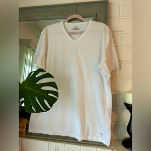 White Calvin Klein V-neck